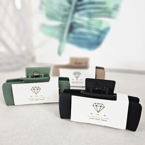 🆕️Large Hair Clips Bundle 3 PK Tan Black Green